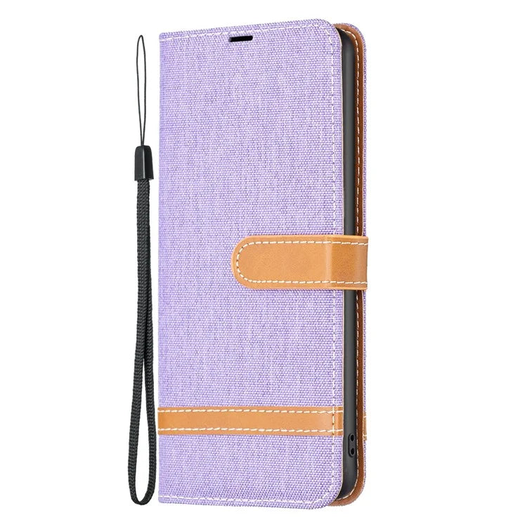 For Xiaomi Redmi Note 13 Pro+ 5G Wallet Case Jeans Cloth Texture Phone Cover