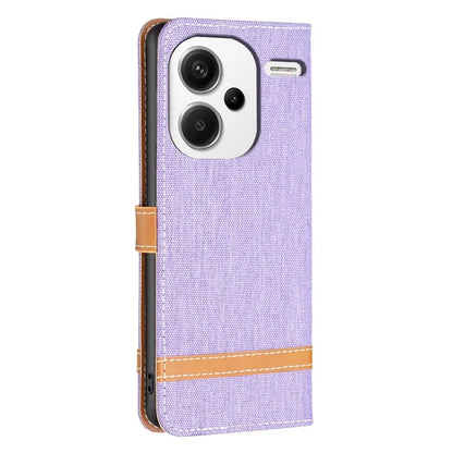 For Xiaomi Redmi Note 13 Pro+ 5G Wallet Case Jeans Cloth Texture Phone Cover