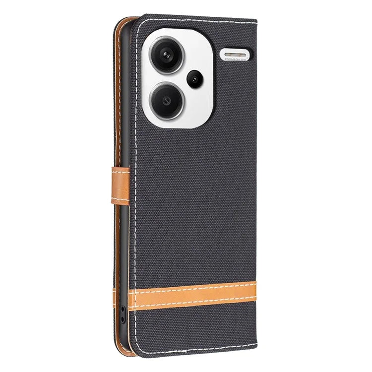 For Xiaomi Redmi Note 13 Pro+ 5G Wallet Case Jeans Cloth Texture Phone Cover