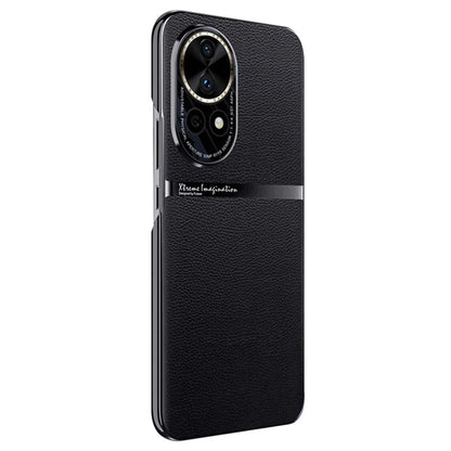 For Huawei nova 12 5G Case PU Leather Coating Phone Cover Anti-scratch