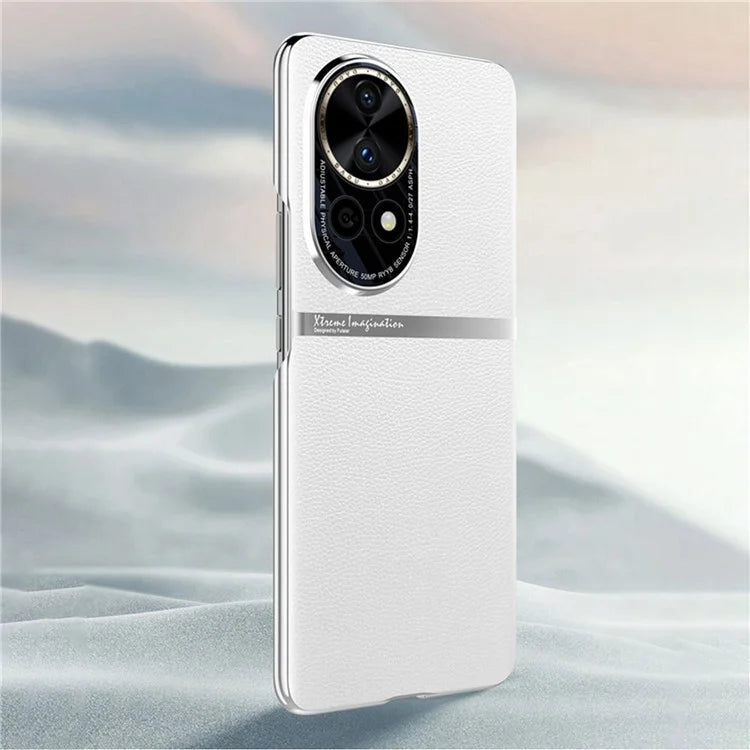 For Huawei nova 12 5G Case PU Leather Coating Phone Cover Anti-scratch
