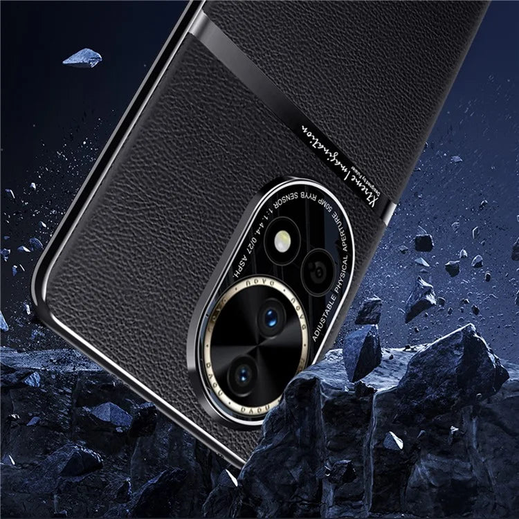 For Huawei nova 12 5G Case PU Leather Coating Phone Cover Anti-scratch