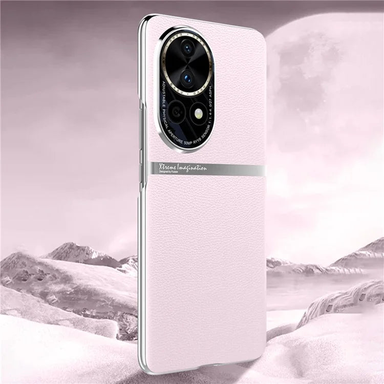 For Huawei nova 12 5G Case PU Leather Coating Phone Cover Anti-scratch