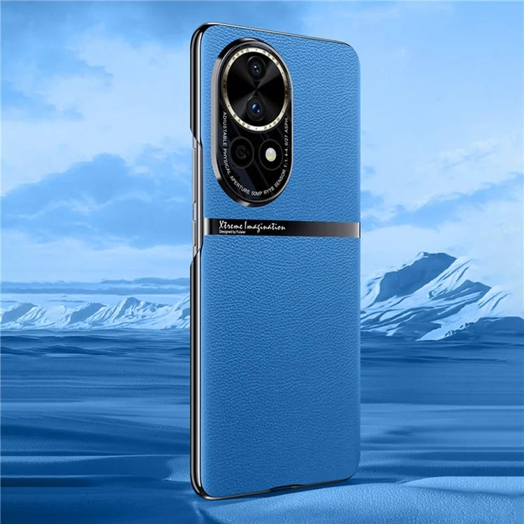 For Huawei nova 12 5G Case PU Leather Coating Phone Cover Anti-scratch