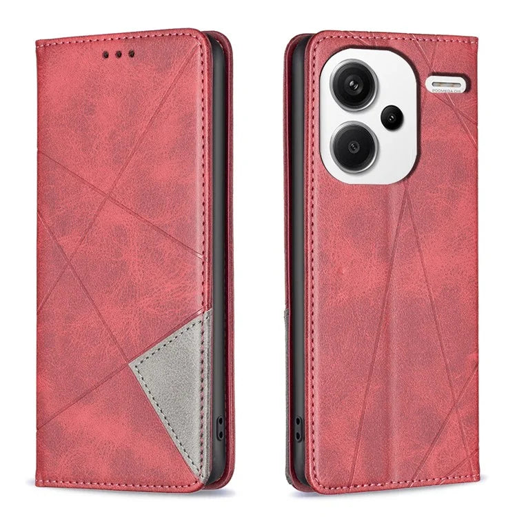 For Xiaomi Redmi Note 13 Pro+ 5G Case PU Leather Phone Cover with TPU Shockproof Shell