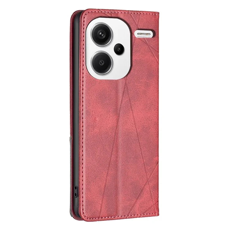 For Xiaomi Redmi Note 13 Pro+ 5G Case PU Leather Phone Cover with TPU Shockproof Shell