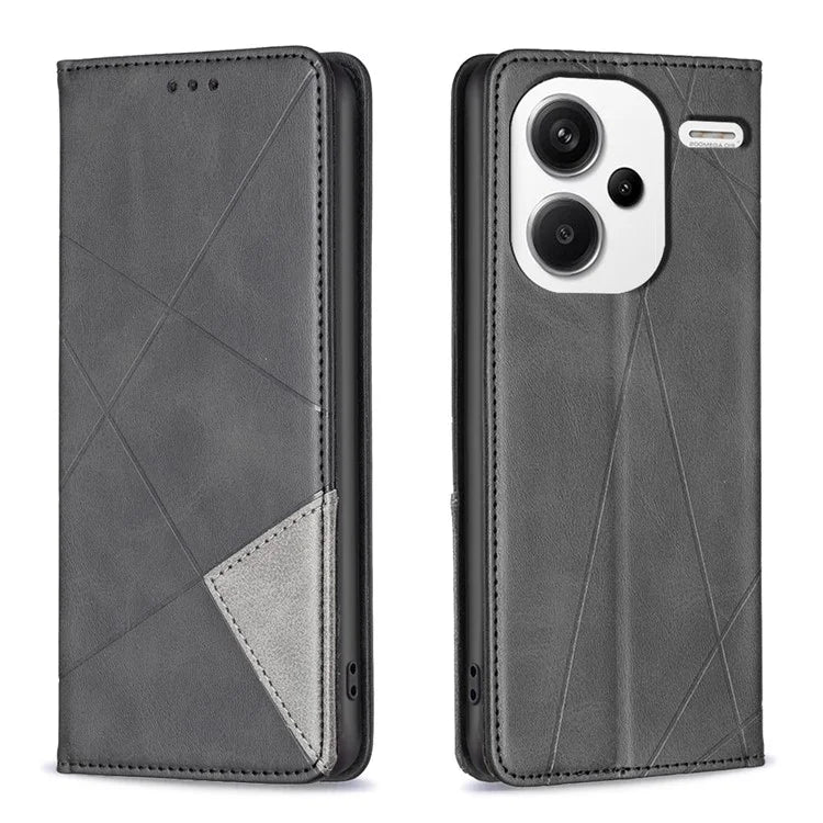 For Xiaomi Redmi Note 13 Pro+ 5G Case PU Leather Phone Cover with TPU Shockproof Shell