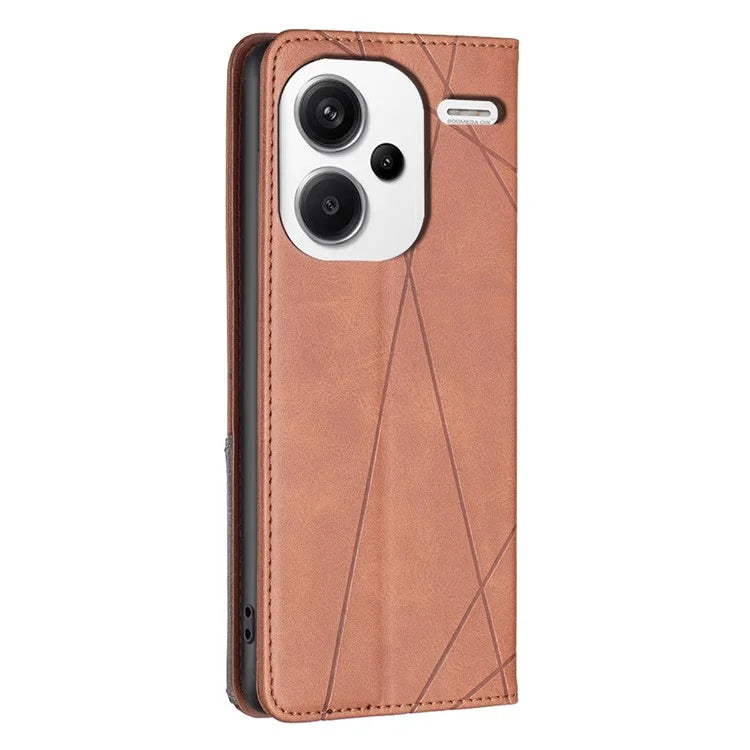 For Xiaomi Redmi Note 13 Pro+ 5G Case PU Leather Phone Cover with TPU Shockproof Shell