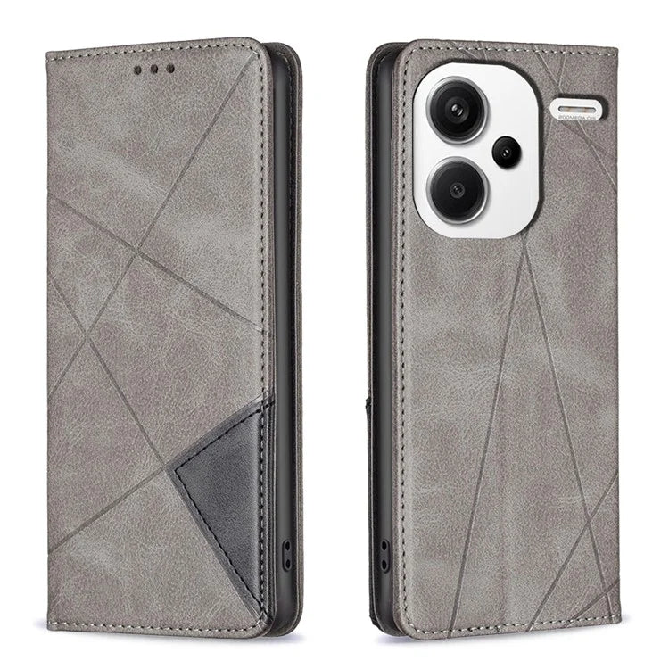 For Xiaomi Redmi Note 13 Pro+ 5G Case PU Leather Phone Cover with TPU Shockproof Shell