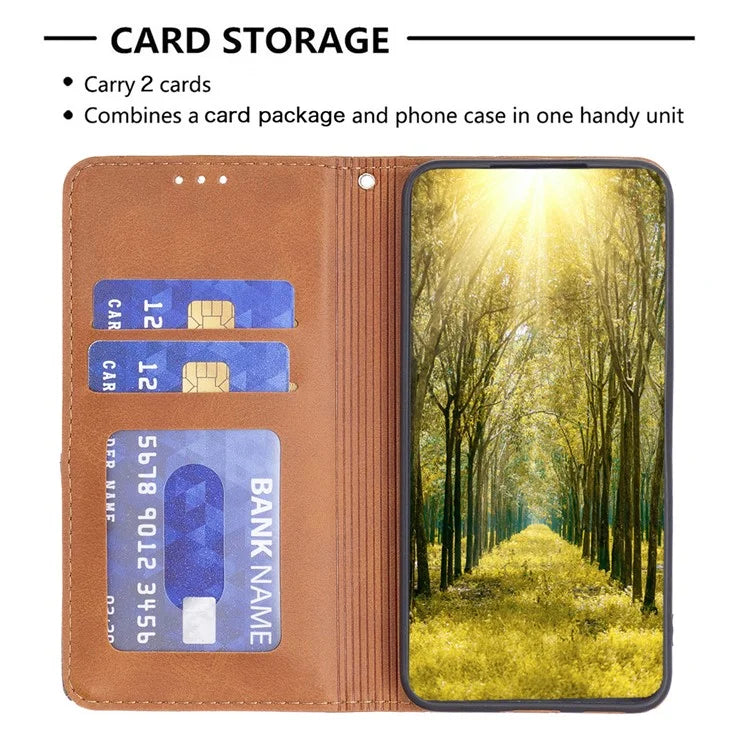 For Xiaomi Redmi Note 13 Pro+ 5G Case PU Leather Phone Cover with TPU Shockproof Shell