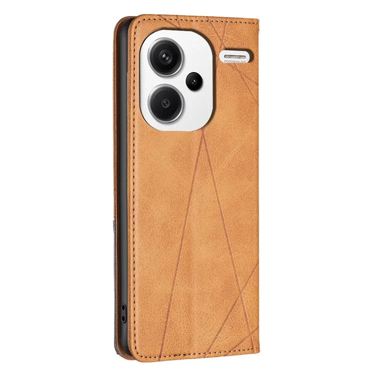 For Xiaomi Redmi Note 13 Pro+ 5G Case PU Leather Phone Cover with TPU Shockproof Shell