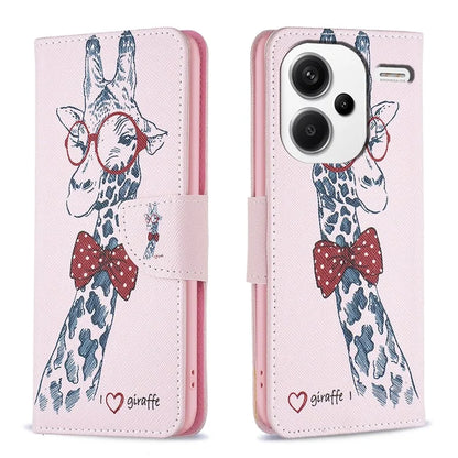 For Xiaomi Redmi Note 13 Pro+ 5G Case with Card Holder PU Leather Pattern Printed Phone Cover