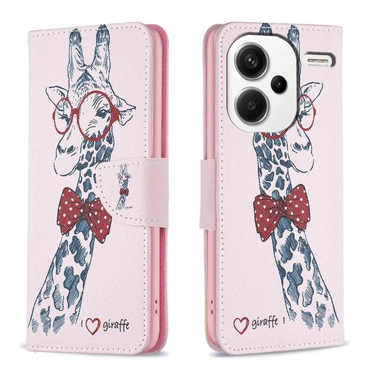 For Xiaomi Redmi Note 13 Pro+ 5G Case with Card Holder PU Leather Pattern Printed Phone Cover