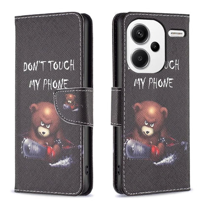 For Xiaomi Redmi Note 13 Pro+ 5G Case with Card Holder PU Leather Pattern Printed Phone Cover