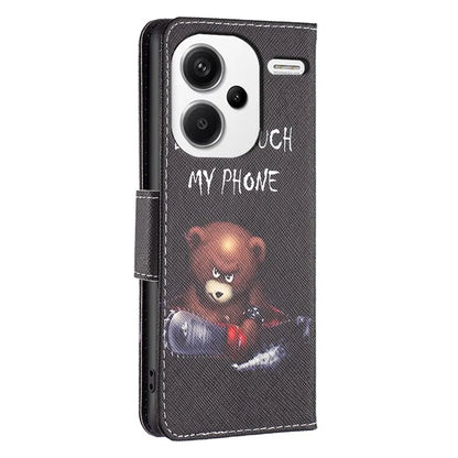 For Xiaomi Redmi Note 13 Pro+ 5G Case with Card Holder PU Leather Pattern Printed Phone Cover