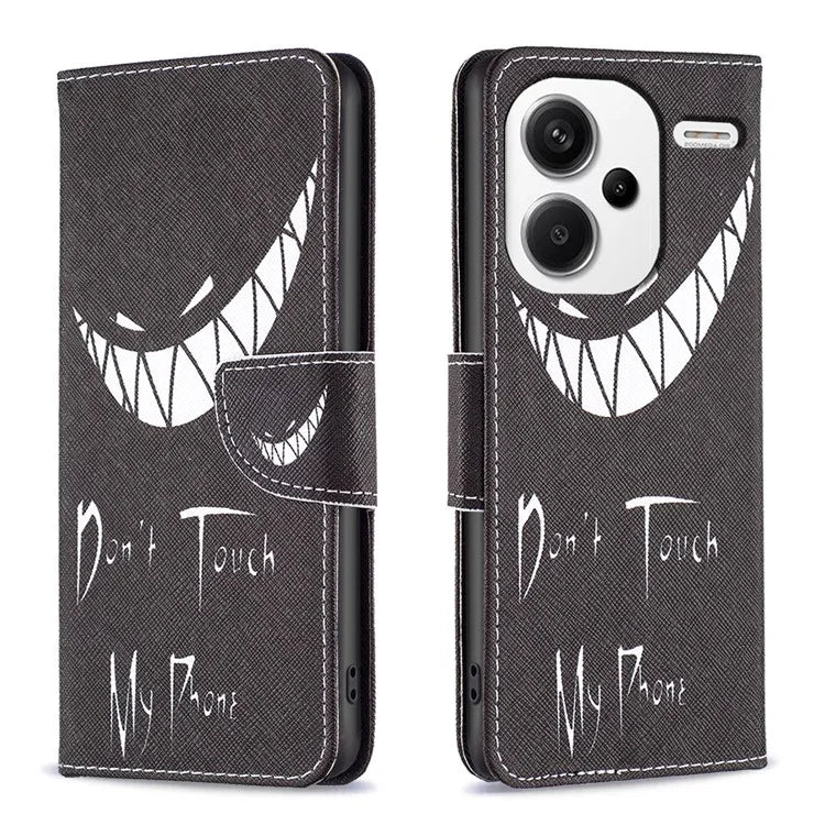 For Xiaomi Redmi Note 13 Pro+ 5G Case with Card Holder PU Leather Pattern Printed Phone Cover