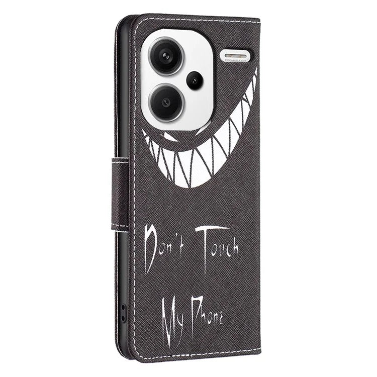 For Xiaomi Redmi Note 13 Pro+ 5G Case with Card Holder PU Leather Pattern Printed Phone Cover