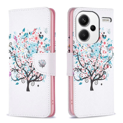 For Xiaomi Redmi Note 13 Pro+ 5G Case with Card Holder PU Leather Pattern Printed Phone Cover