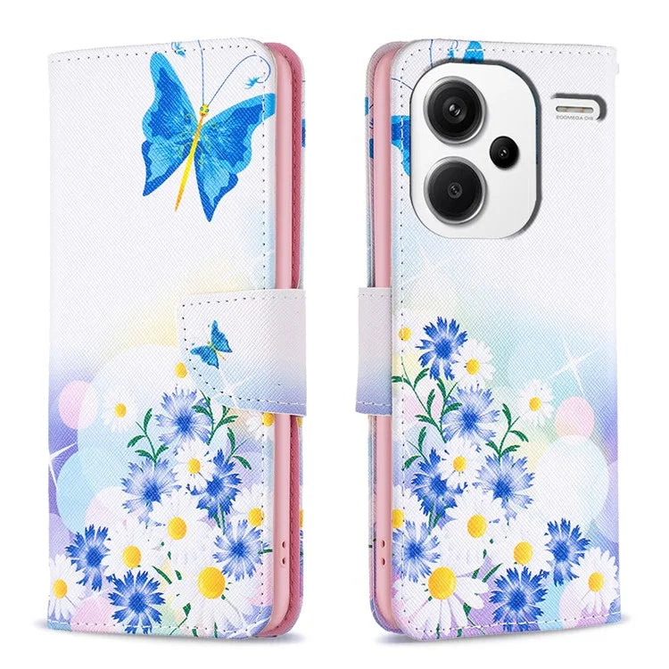For Xiaomi Redmi Note 13 Pro+ 5G Case with Card Holder PU Leather Pattern Printed Phone Cover