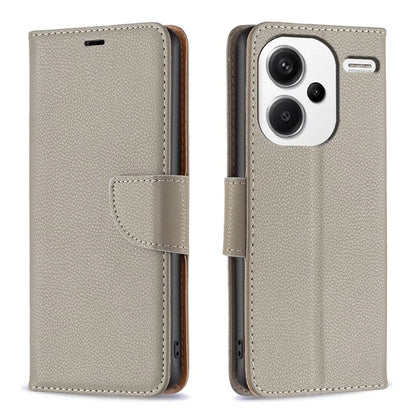For Xiaomi Redmi Note 13 Pro+ 5G Wallet Case PU Leather Litchi Texture Flip Phone Cover