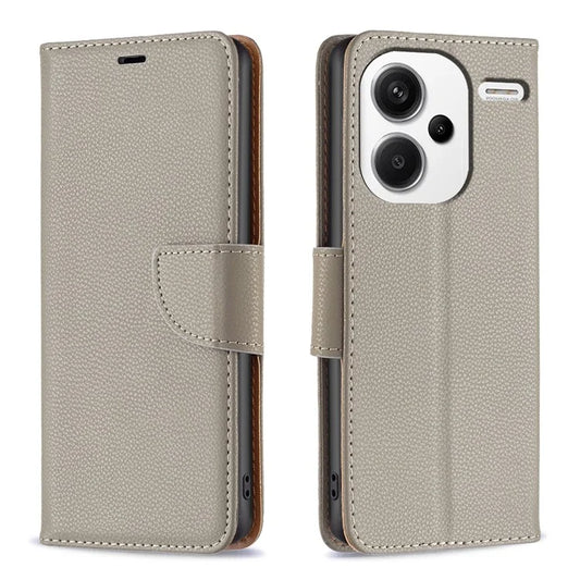 For Xiaomi Redmi Note 13 Pro+ 5G Wallet Case PU Leather Litchi Texture Flip Phone Cover