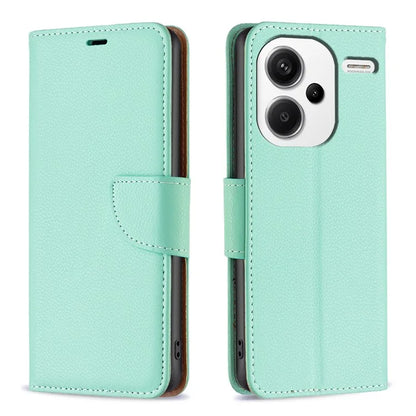 For Xiaomi Redmi Note 13 Pro+ 5G Wallet Case PU Leather Litchi Texture Flip Phone Cover