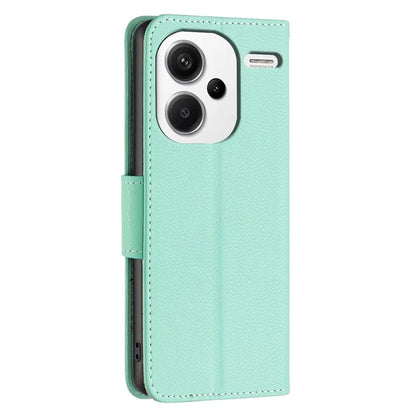 For Xiaomi Redmi Note 13 Pro+ 5G Wallet Case PU Leather Litchi Texture Flip Phone Cover