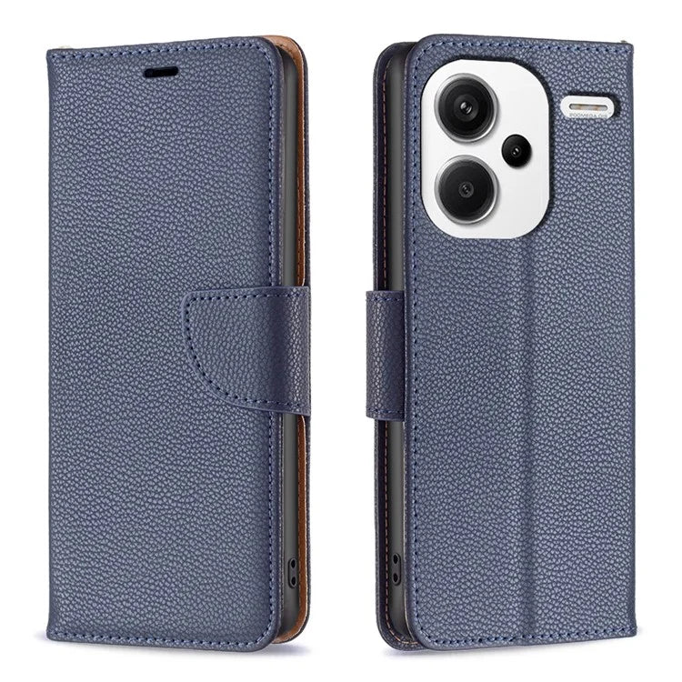 For Xiaomi Redmi Note 13 Pro+ 5G Wallet Case PU Leather Litchi Texture Flip Phone Cover