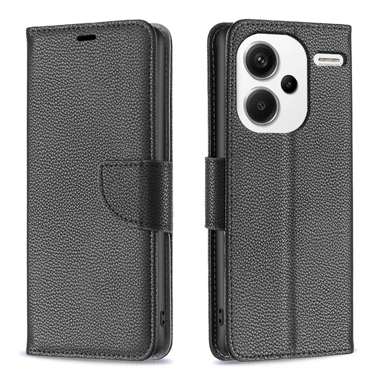 For Xiaomi Redmi Note 13 Pro+ 5G Wallet Case PU Leather Litchi Texture Flip Phone Cover