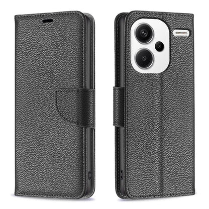 For Xiaomi Redmi Note 13 Pro+ 5G Wallet Case PU Leather Litchi Texture Flip Phone Cover