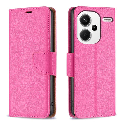 For Xiaomi Redmi Note 13 Pro+ 5G Wallet Case PU Leather Litchi Texture Flip Phone Cover