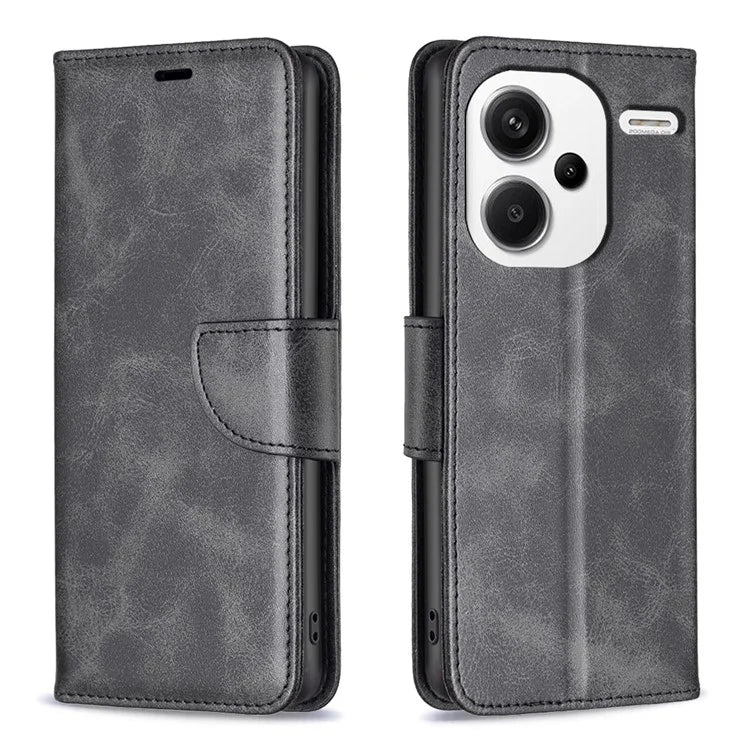 For Xiaomi Redmi Note 13 Pro+ 5G Case Collection Leather Folio Flip Phone Cover Smooth Textured