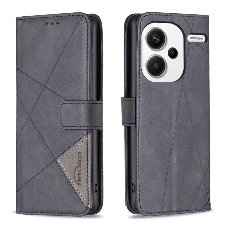 BINFEN COLOR BF05 For Xiaomi Redmi Note 13 Pro+ 5G Phone Case PU Leather Magnetic Protect Cover