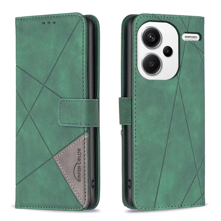 BINFEN COLOR BF05 For Xiaomi Redmi Note 13 Pro+ 5G Phone Case PU Leather Magnetic Protect Cover