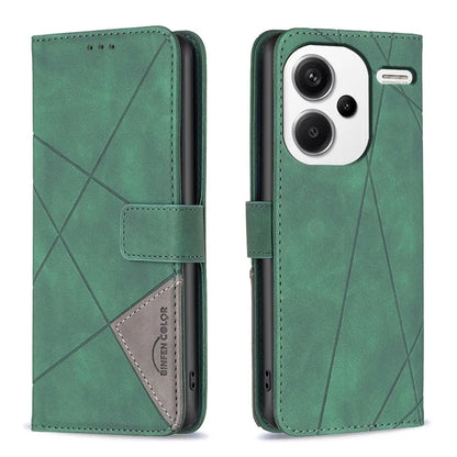 BINFEN COLOR BF05 For Xiaomi Redmi Note 13 Pro+ 5G Phone Case PU Leather Magnetic Protect Cover