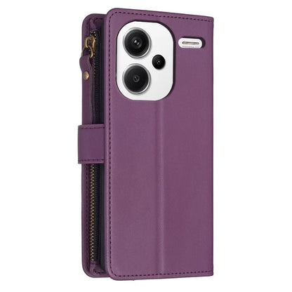 BF Style-19 for Xiaomi Redmi Note 13 Pro+ 5G Leather Wallet Case Zipper Pocket Stand Phone Cover