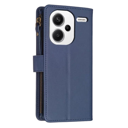 BF Style-19 for Xiaomi Redmi Note 13 Pro+ 5G Leather Wallet Case Zipper Pocket Stand Phone Cover
