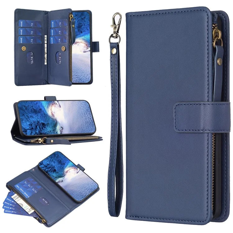 BF Style-19 for Xiaomi Redmi Note 13 Pro+ 5G Leather Wallet Case Zipper Pocket Stand Phone Cover