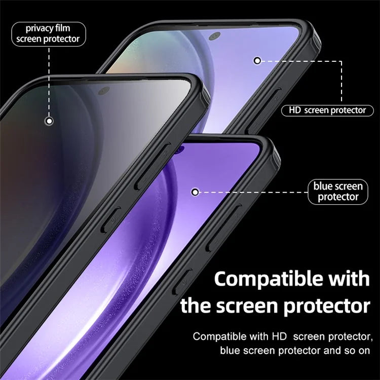 For Samsung Galaxy A55 5G Phone Case PC+TPU Drop Protection Cover Raised Bezel