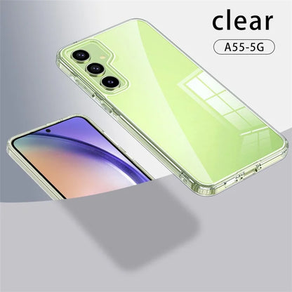 For Samsung Galaxy A55 5G Phone Case PC+TPU Drop Protection Cover Raised Bezel