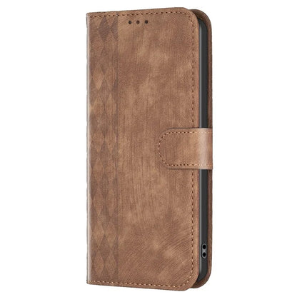 For Xiaomi Redmi Note 13 Pro 5G / Poco X6 5G Leather Case Grid Pattern Folio Wallet Phone Cover