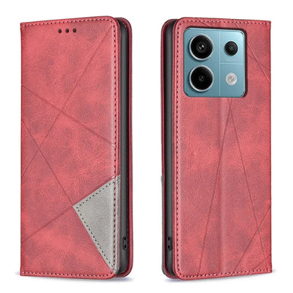 For Xiaomi Redmi Note 13 Pro 5G / Poco X6 5G PU Leather Case Stand Magnetic Closure Flip Phone Cover