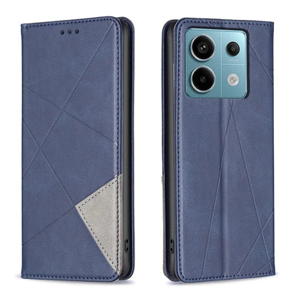 For Xiaomi Redmi Note 13 Pro 5G / Poco X6 5G PU Leather Case Stand Magnetic Closure Flip Phone Cover