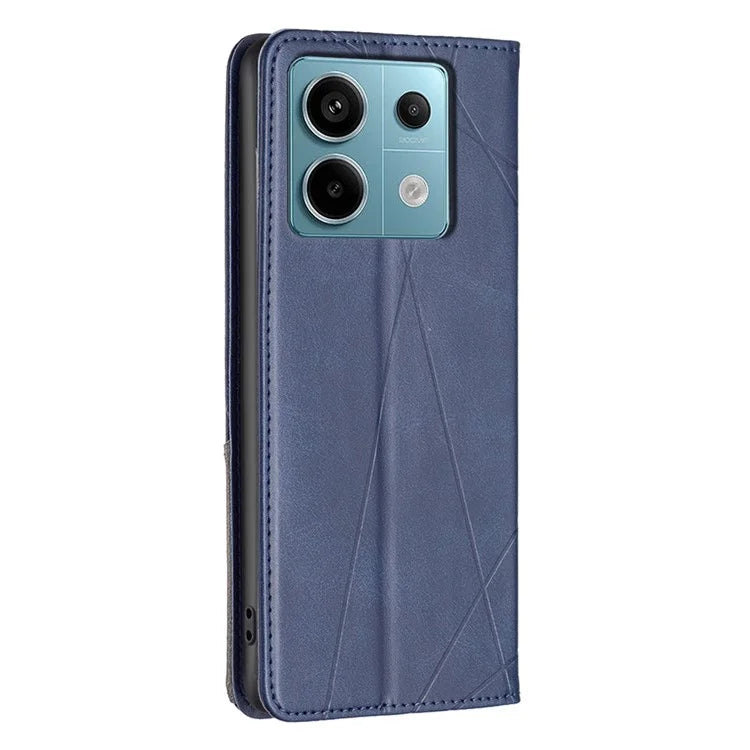 For Xiaomi Redmi Note 13 Pro 5G / Poco X6 5G PU Leather Case Stand Magnetic Closure Flip Phone Cover