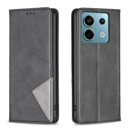 For Xiaomi Redmi Note 13 Pro 5G / Poco X6 5G PU Leather Case Stand Magnetic Closure Flip Phone Cover
