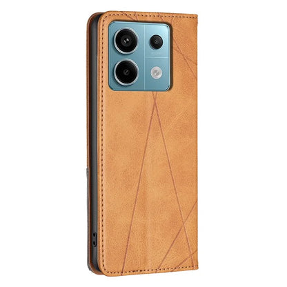 For Xiaomi Redmi Note 13 Pro 5G / Poco X6 5G PU Leather Case Stand Magnetic Closure Flip Phone Cover
