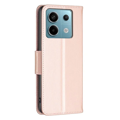 For Xiaomi Redmi Note 13 Pro 5G / Poco X6 5G Case Butterfly Imprinted PU Leather Phone Cover Gold