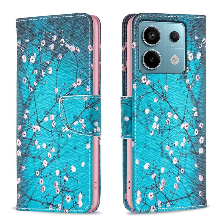 For Xiaomi Redmi Note 13 Pro 5G / Poco X6 5G Wallet Case Pattern Folio Leather Cell Phone Cover