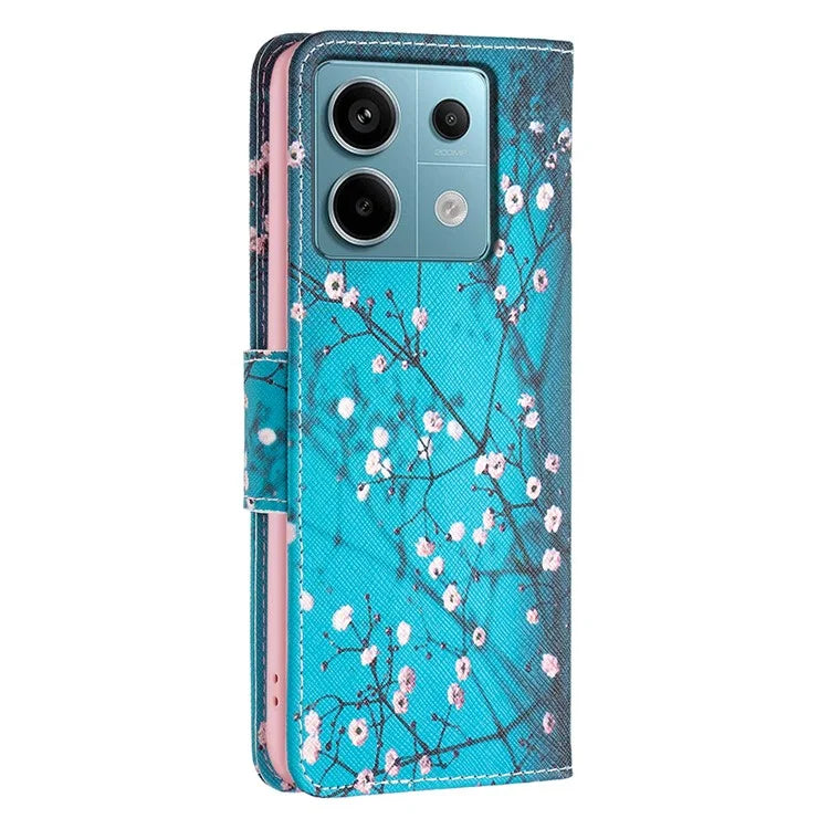 For Xiaomi Redmi Note 13 Pro 5G / Poco X6 5G Wallet Case Pattern Folio Leather Cell Phone Cover