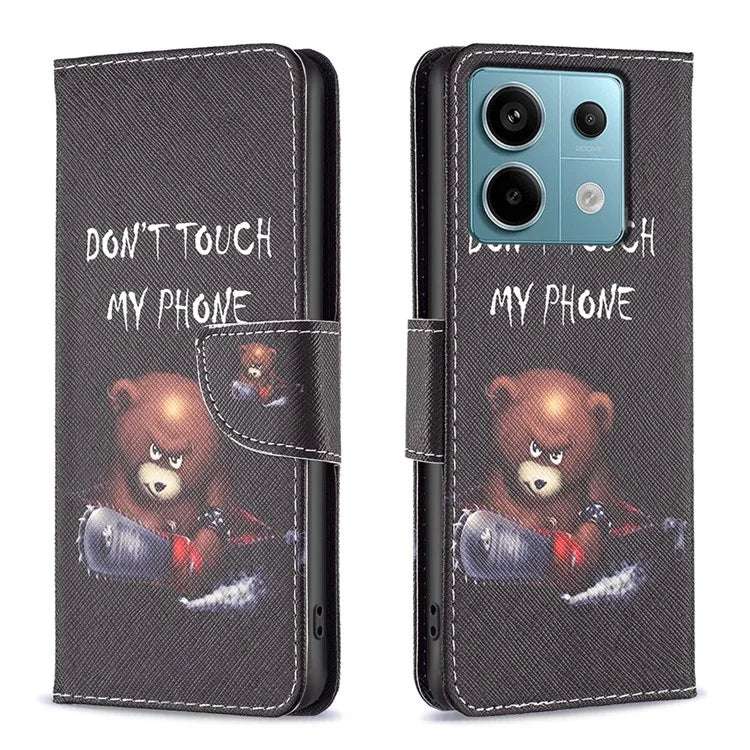 For Xiaomi Redmi Note 13 Pro 5G / Poco X6 5G Wallet Case Pattern Folio Leather Cell Phone Cover